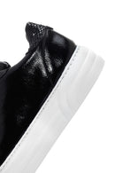 Women's Black Patent Leather Thick Soled Sneaker | Derimod