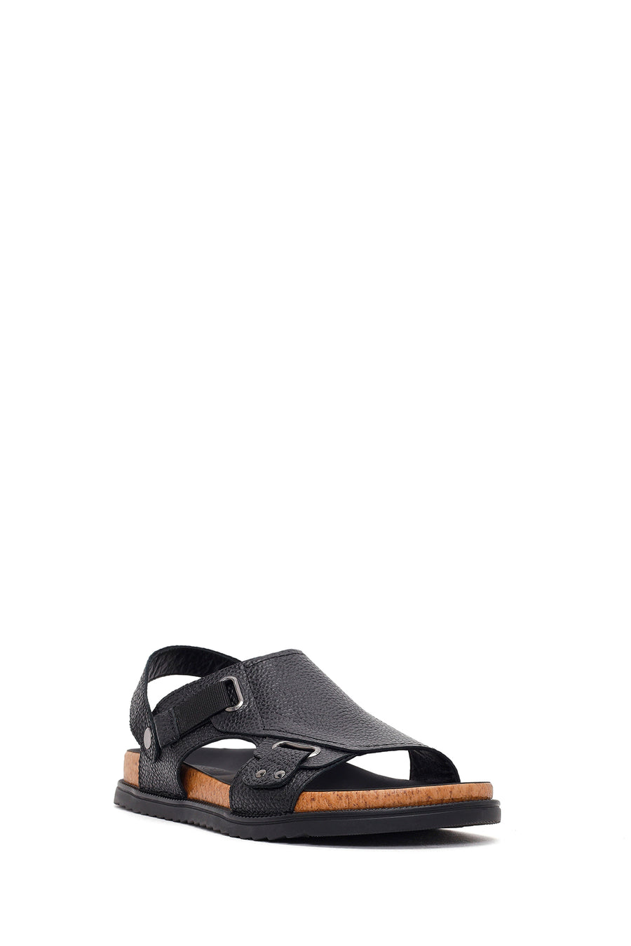 Male Black Leather Sandals