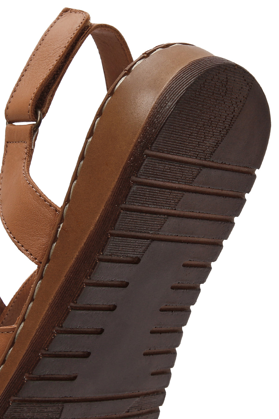Women's Tan Leather Comfort Sandals
