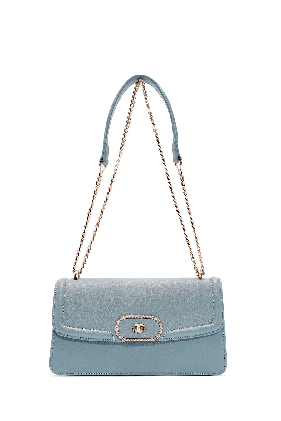 Women's Blue Long Chain Shoulder Bag