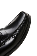 Men's Black Leather Classic Loafer | Derimod