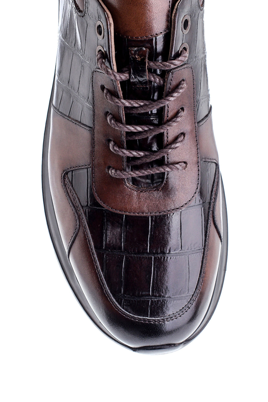 Men's Leather Crocodile Patterned Sneaker