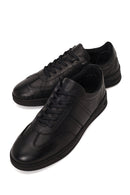 Male Black Lace-up Leather Sneaker | Derimod
