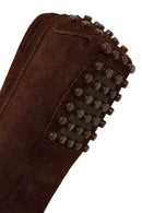 Woman Brown Tasselled Suede Loafer | Derimod