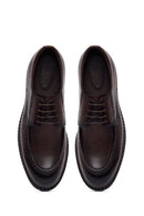 Male Brown Lace-Up Thick-Soled Leather Casual Shoe | Derimod