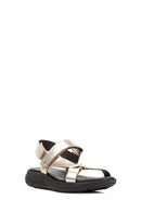 Geox Women's Gold Spherica Ec5w Leather Sandals | Derimod