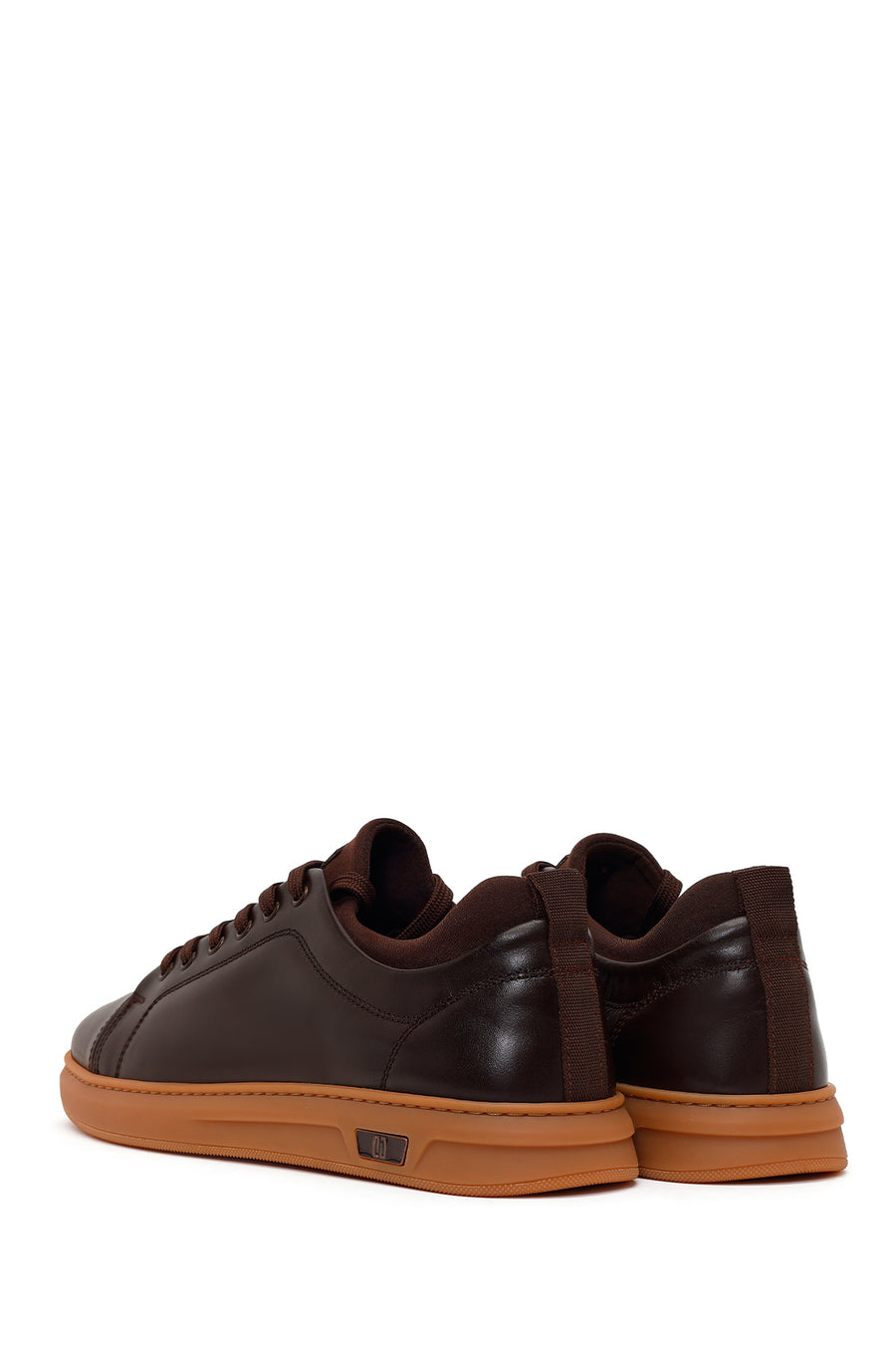 Male Brown Lace-up Leather Sneaker