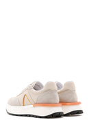 Women's Beige Thick Soled Leather Suede Detailed Sneaker | Derimod