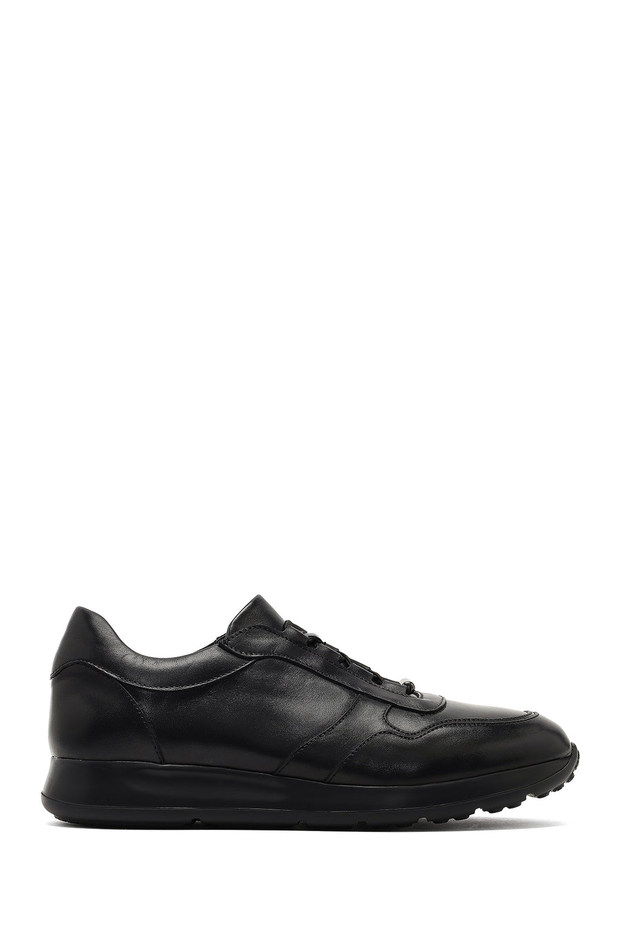 Erkek Siyah Bağcıklı Deri Sneaker 25WFD630218 | Derimod