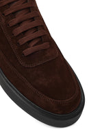 Erkek Kahverengi Bağcıklı Kalın Tabanlı Süet Deri Sneaker | Derimod