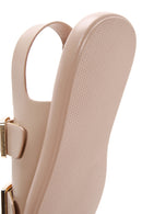 Women's Beige Double Buckle Comfort Sandals | Derimod