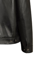 Nomad Male Black Oversize Leather Jacket | Derimod