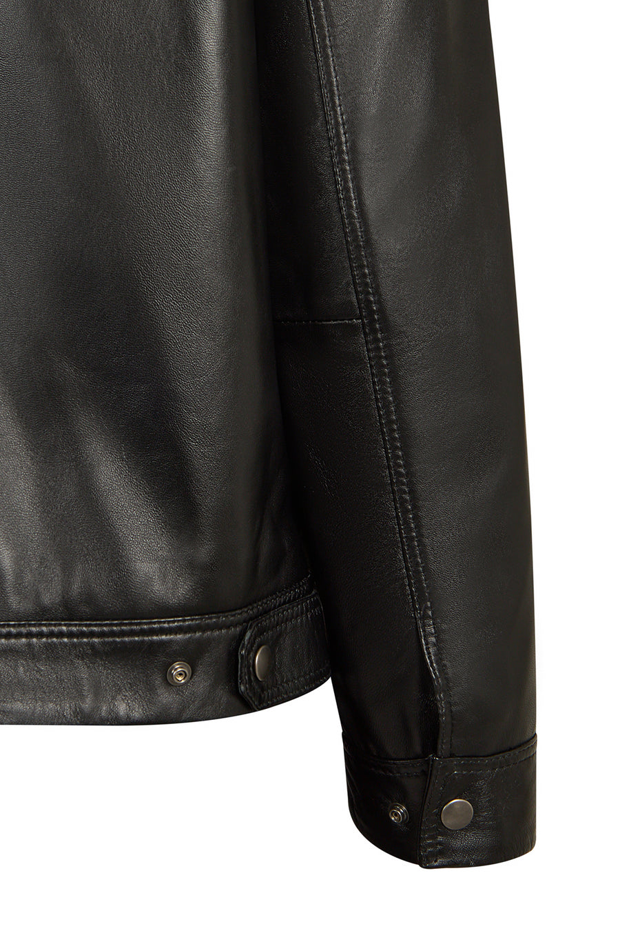 Nomad Male Black Oversize Leather Jacket