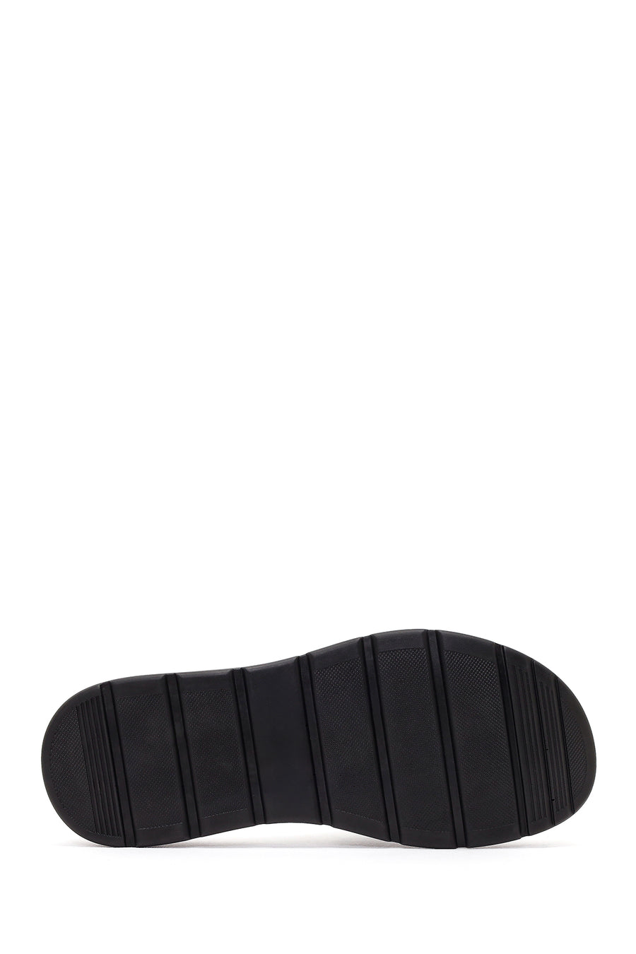 Women's Black Thick-Soled Knitted Fabric Slippers