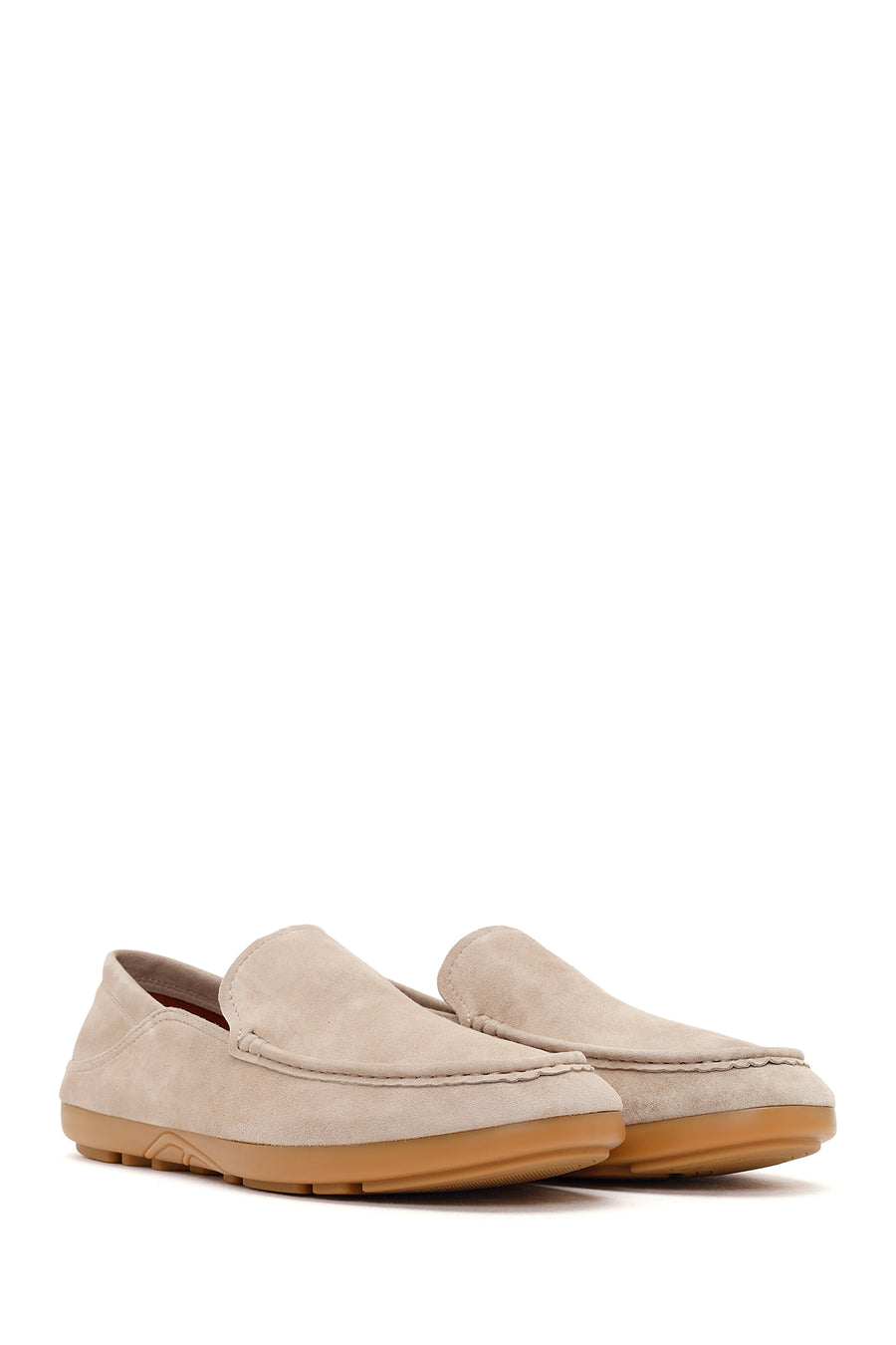 Male Beige Suede Leather Loafer