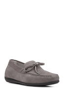 Geox Men's Gray U Ascanio Suede Leather Casual Loafer | Derimod