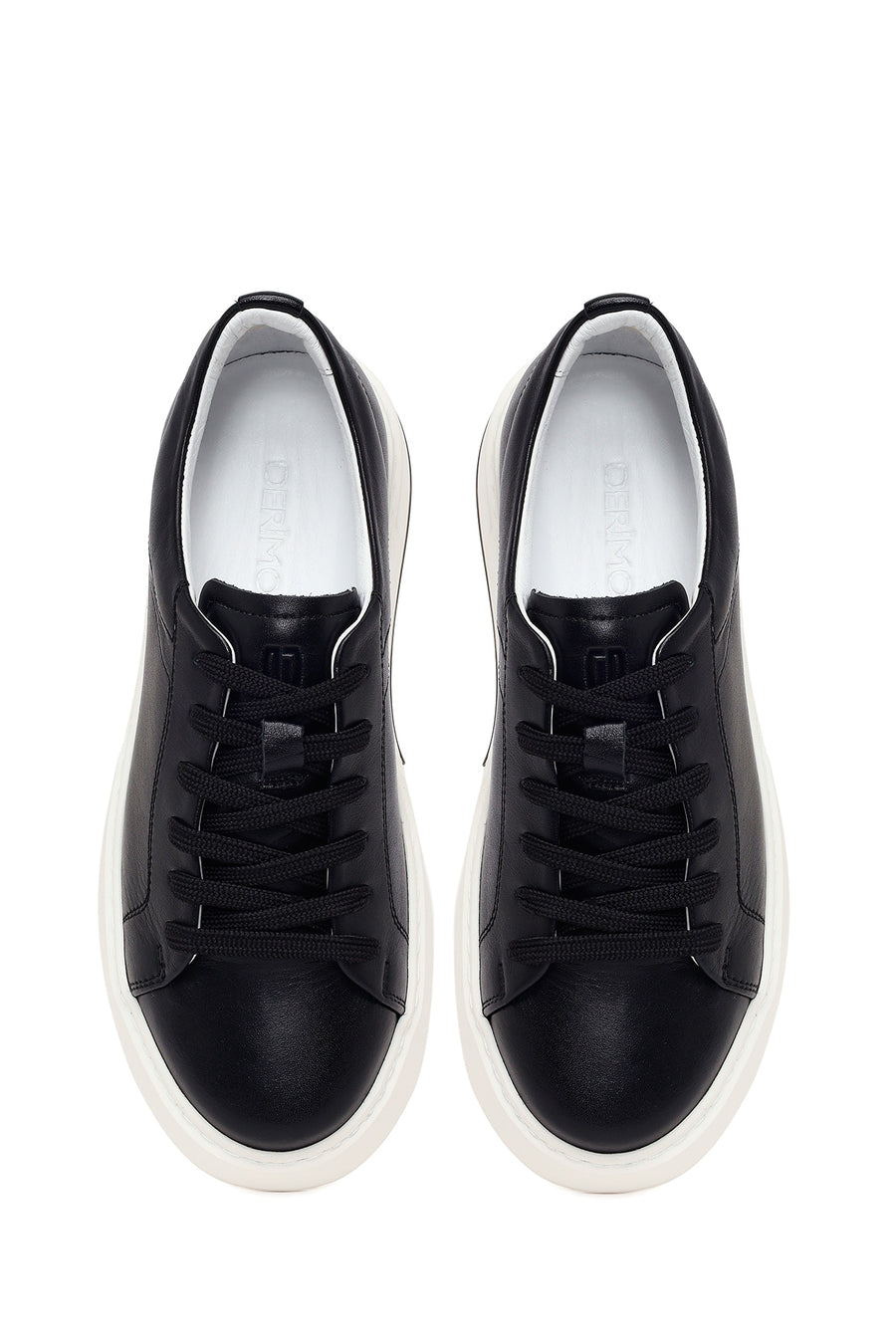 Male Black Lace-Up Leather Sneaker
