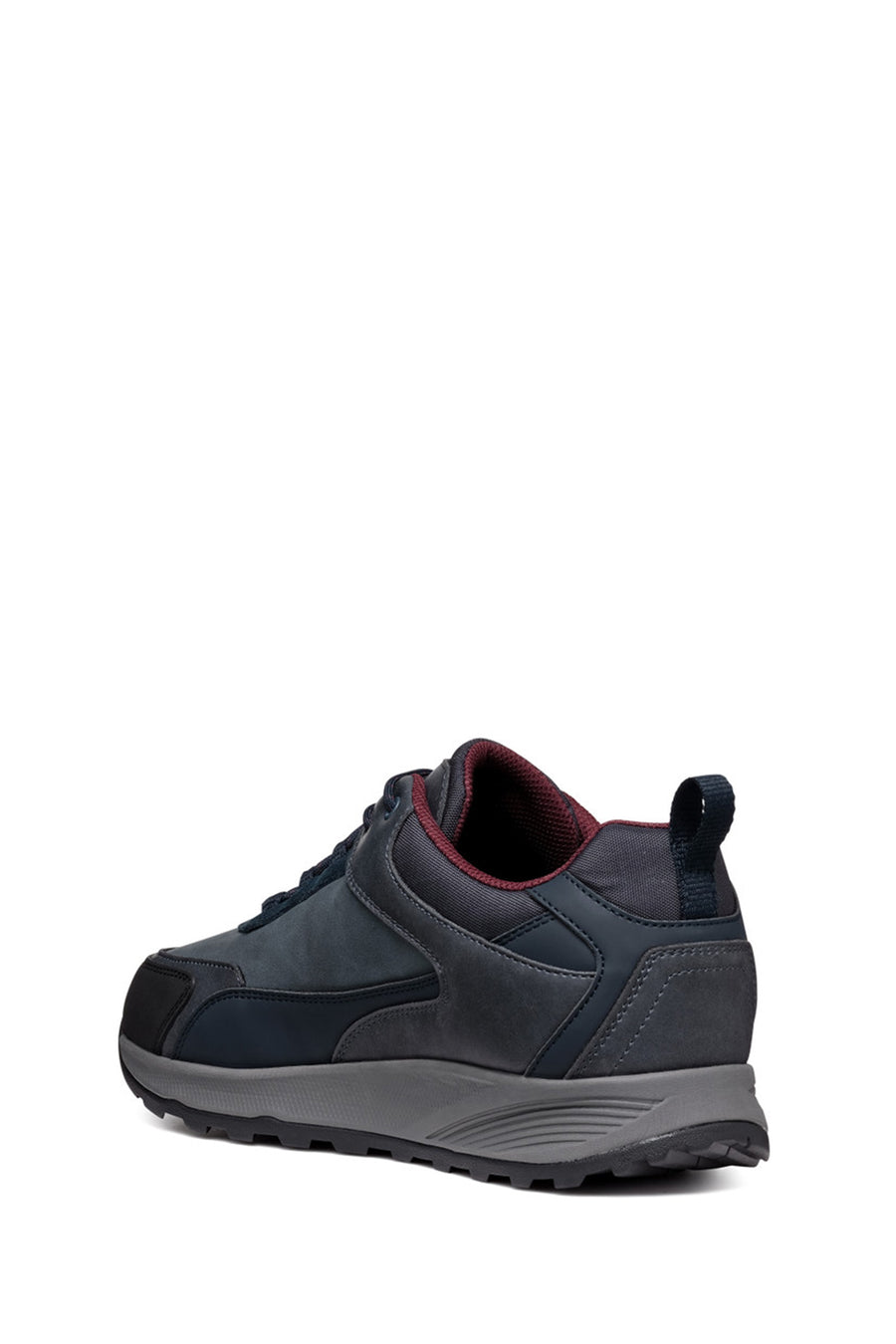 Geox Erkek Lacivert Bağcıklı Deri Sneaker