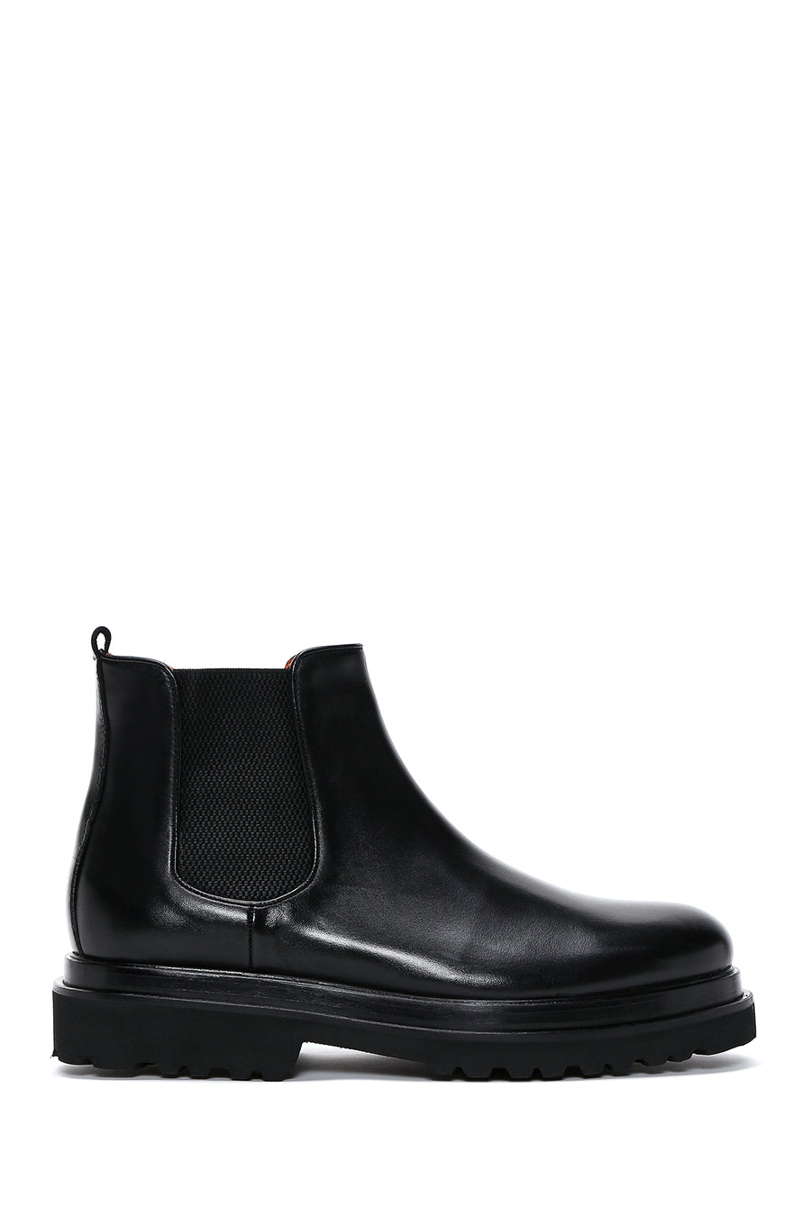 Men's Black Leather Chelsea Boots 22WFD634318 | Derimod