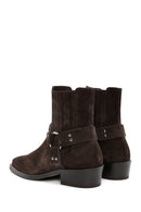 Women's Brown Suede Leather Cowboy Boots | Derimod