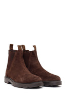 Male Brown Suede Chelsea Boots | Derimod