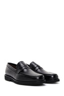 Men's Black Leather Casual Loafer | Derimod