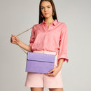 Lilac Suede Women's Portfolio | Derimod