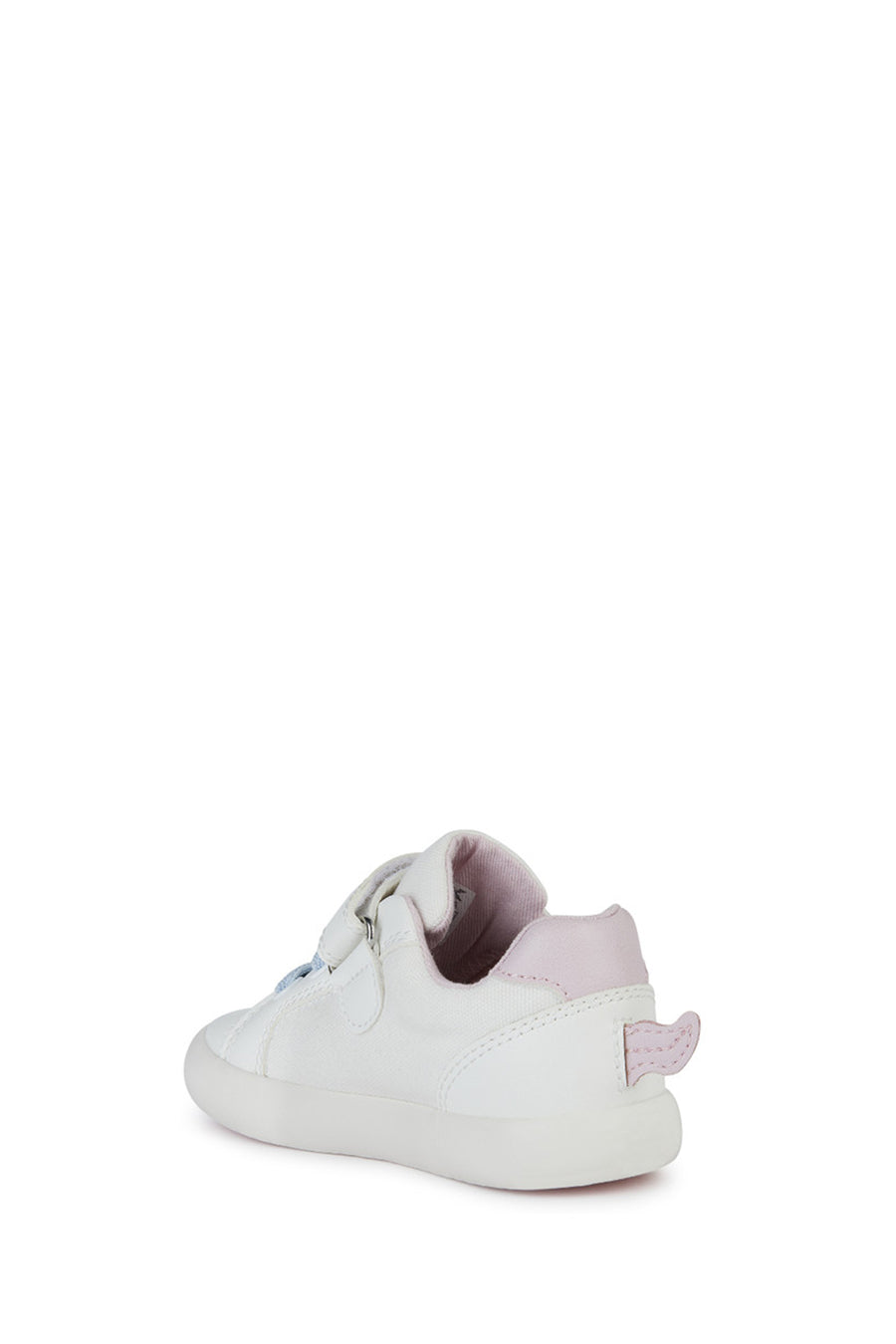Geox Baby Girl White Multy Banded Fabric Sneakers