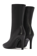 Kadın Siyah Fermuarlı İnce Topuklu Deri Bot | Derimod