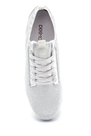 Women's White Patterned Sneaker | Derimod