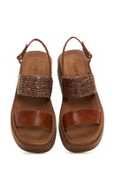 Women's Tan Thick Soled Sandals | Derimod