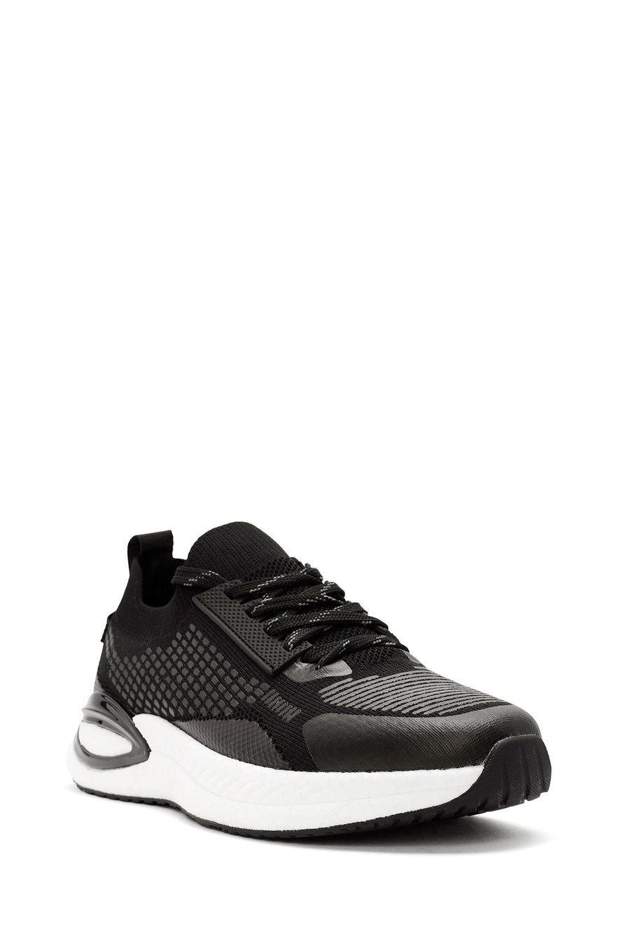 Derimod Zero Men's Black Lace-Up Thick Soled Fabric Sneaker