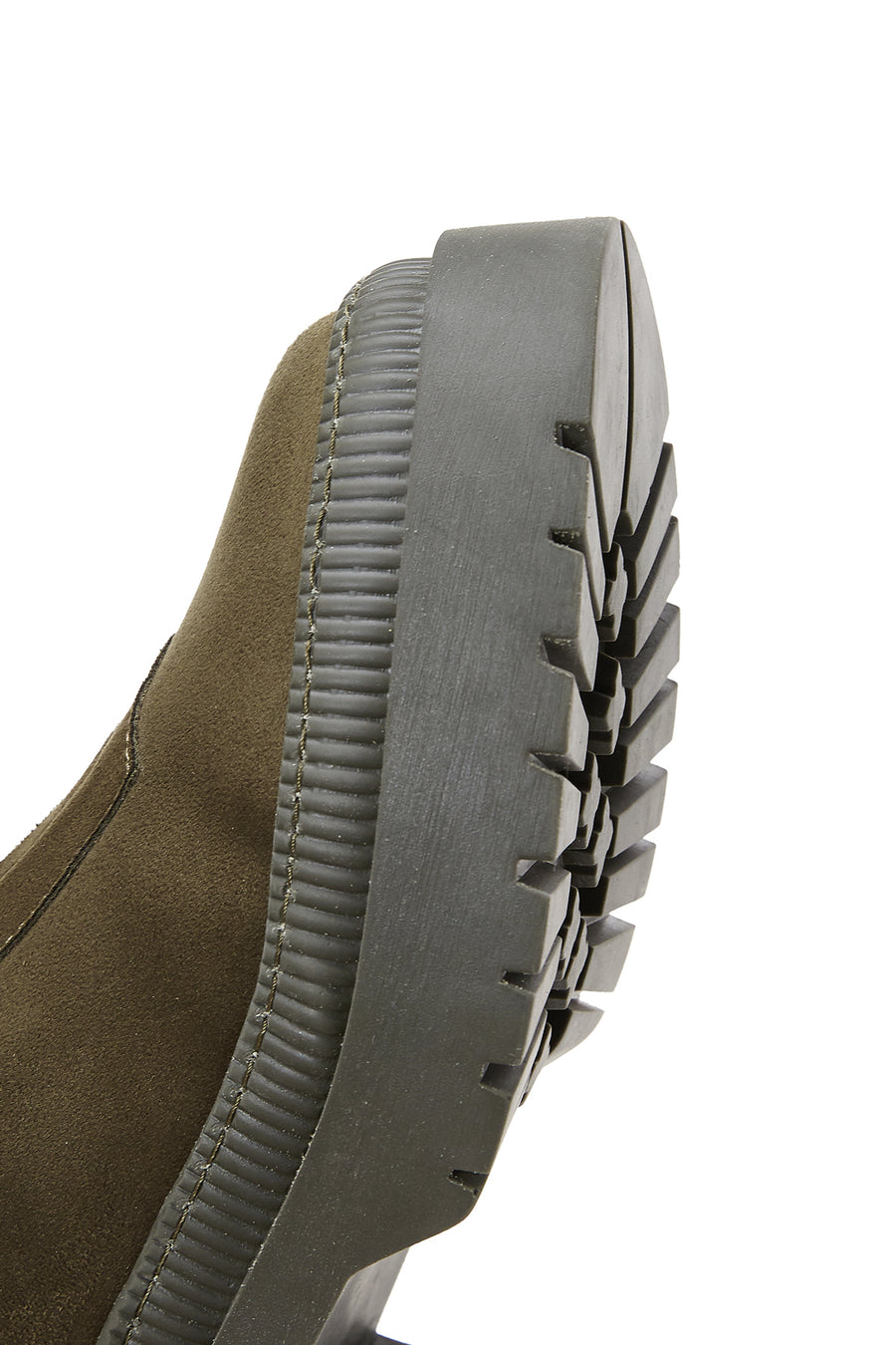 Women's Khaki Zipper Boots