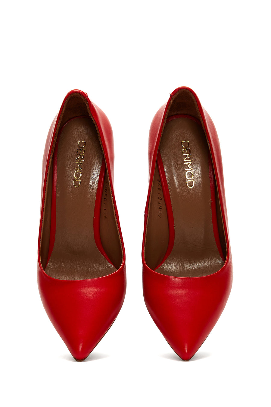 Women's Red Leather Stiletto
