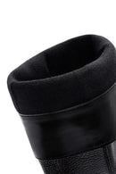 Women's Black Buckle Detailed Leather Boots | Derimod