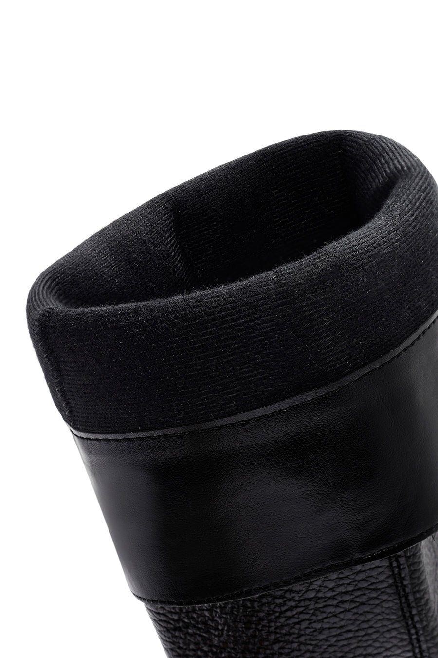 Women's Black Buckle Detailed Leather Boots