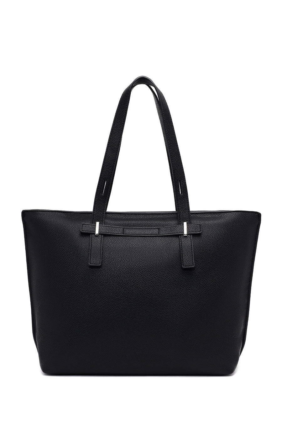 Women's Black Shoulder Bag with Accessories