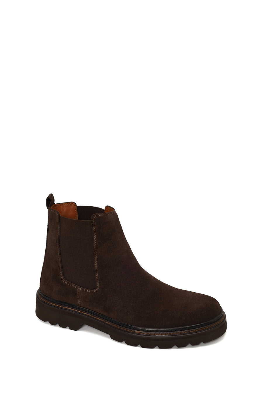 Male Brown Suede Casual Chelsea Boots