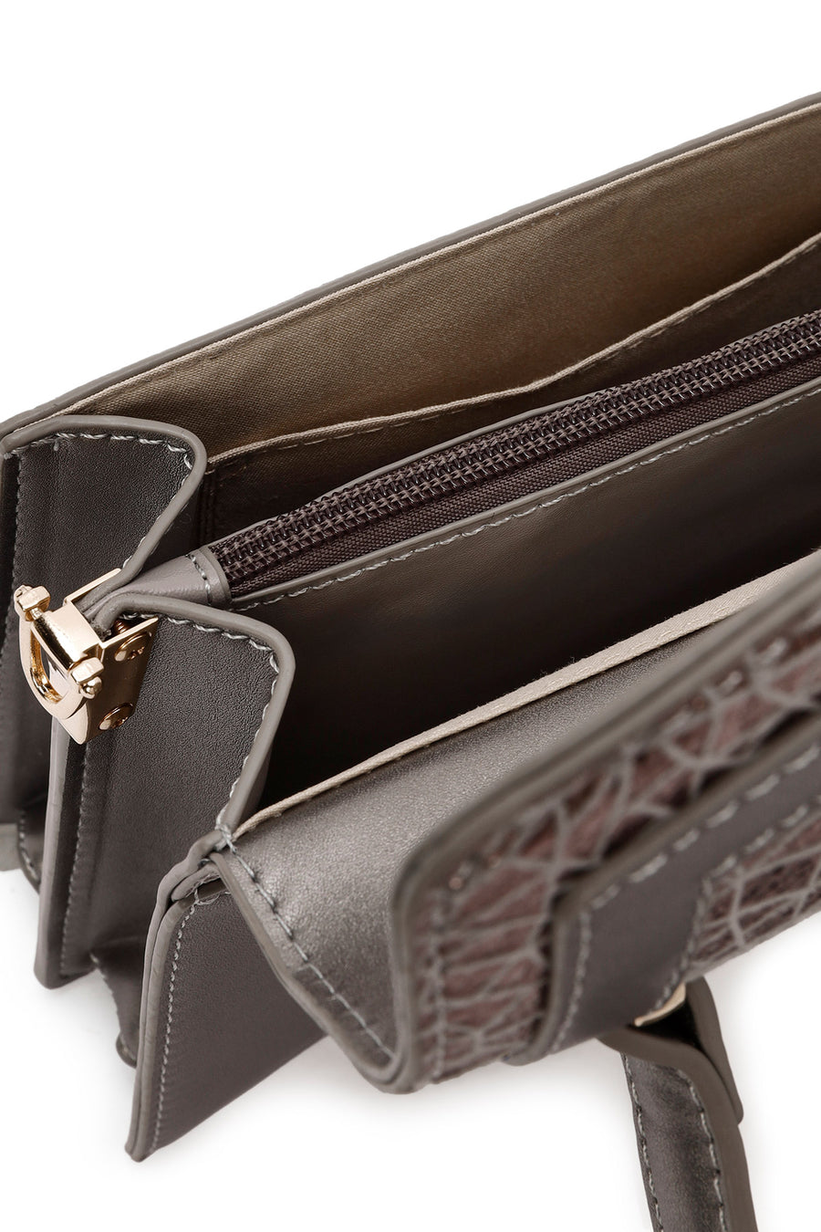 Women's Bronze Long Strap Printed Handbag