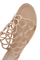 Women's Beige Patterned Jelly Slippers | Derimod