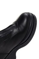 Women's Black Thick Soled Zippered Leather Classic Boots | Derimod