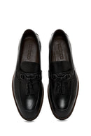 Erkek Siyah Deri Baskılı Casual Loafer | Derimod
