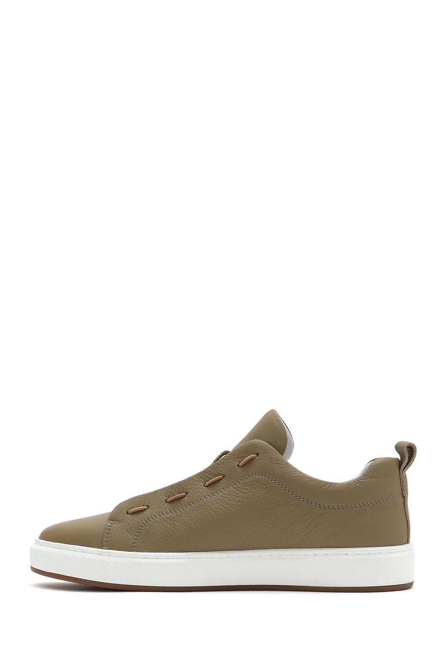 
Men's Beige Lace-Up Leather Sneaker
