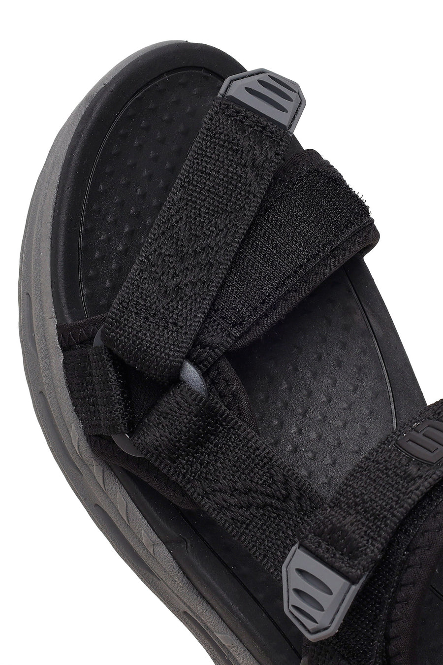 Derimod Zero Male Black Strappy Fabric Sandals