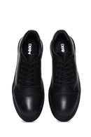 Men's Black Leather Casual Sneaker | Derimod