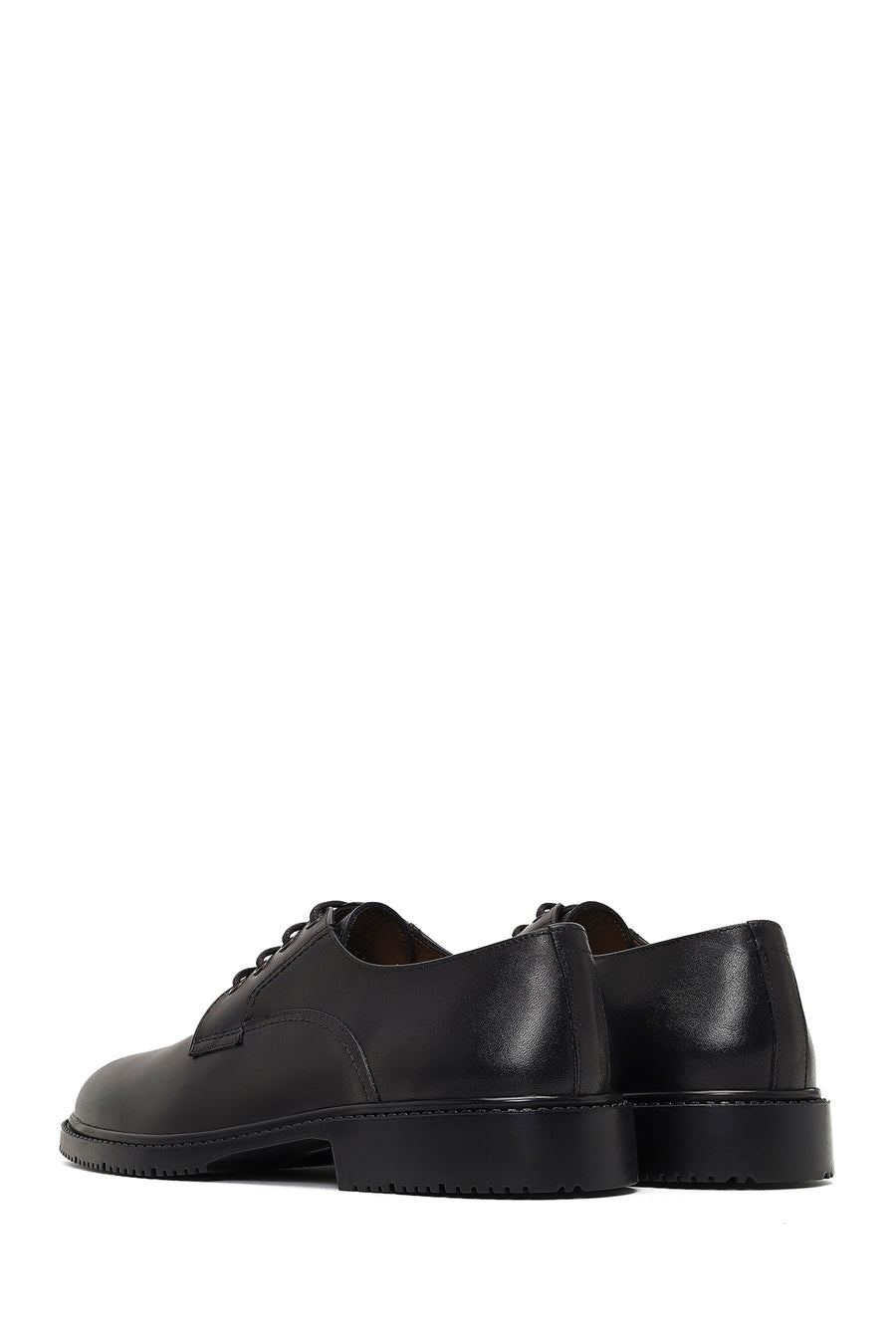 Men's Black Lace-up Leather Casual Shoes