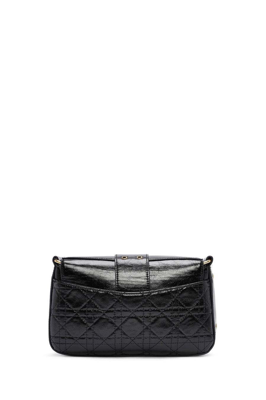 Women's Black Long Strap Buttoned Shoulder Bag