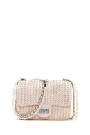 Women's Beige Long Strap Straw Crossbody Bag | Derimod