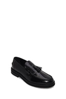 Erkek Siyah Püsküllü Deri Loafer | Derimod