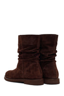 Woman Brown Suede Boots | Derimod